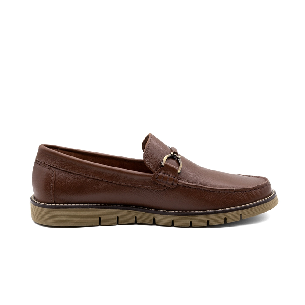 Mocassim Masculino Falcon em Couro Alfa Sepia - 9914AS | Loja Andacco