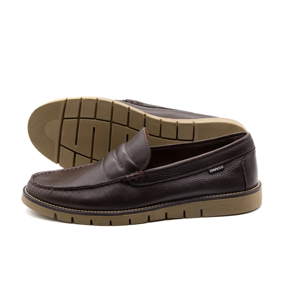 Mocassim Masculino Falcon em Couro Senna Coffee - 9911SC | Loja