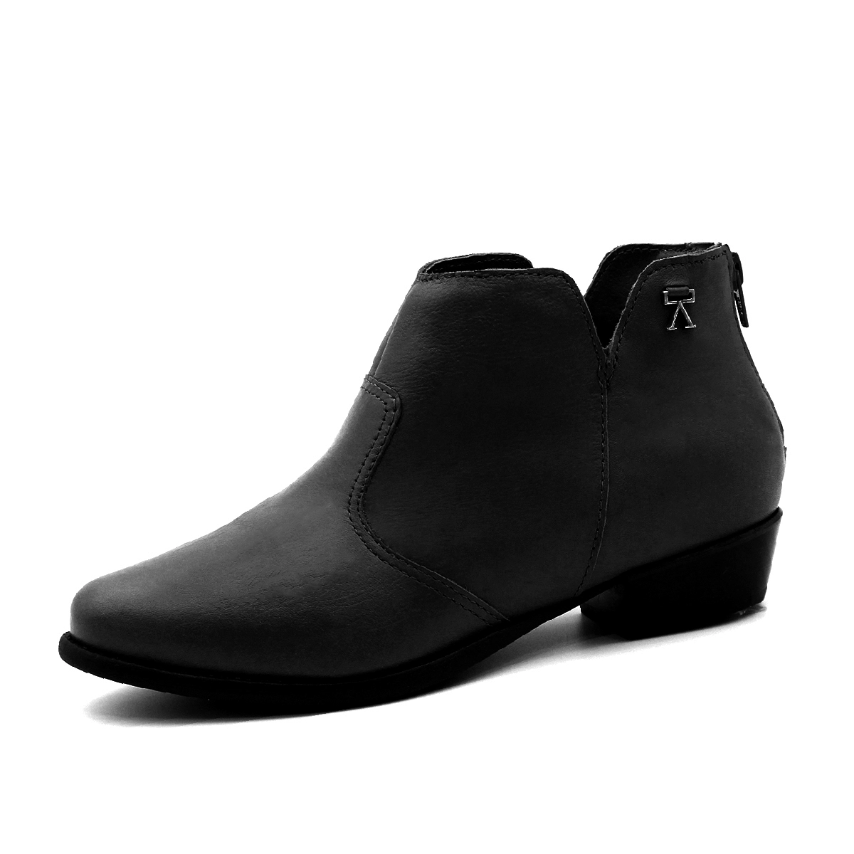 Bota Dallas Salto Baixo em Couro Alfa Black - 4626AP