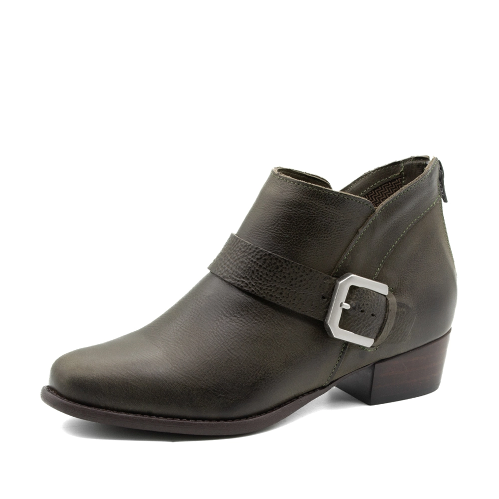 Bota Duna Cano Baixo em Couro Senna Army - 4636SA