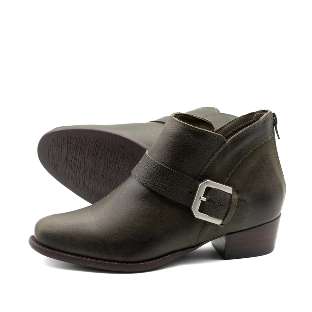 Bota Duna Cano Baixo em Couro Senna Army - 4636SA
