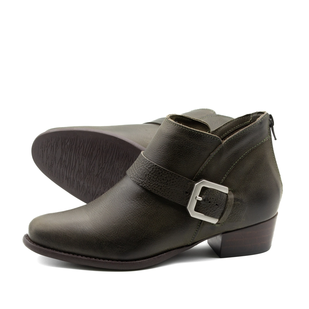 Bota Duna Cano Baixo em Couro Senna Army - 4636SA
