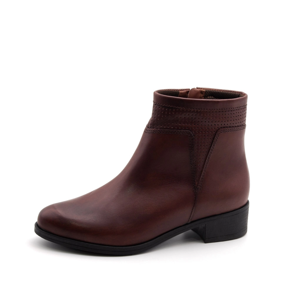 Bota Essenza Cano Baixo em Couro Bravvo Mocca - 4335BM