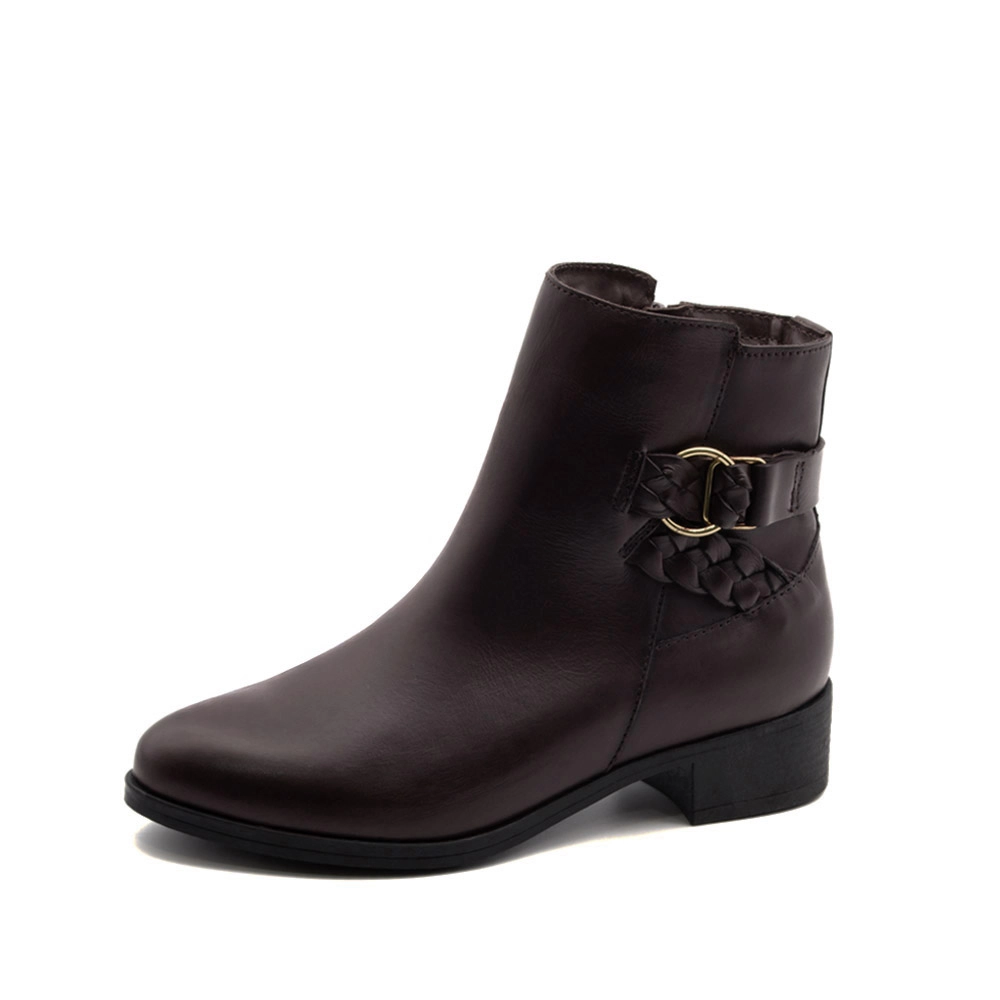 Bota Essenza Cano Baixo em Couro Bravvo Tabaco - 4332BT