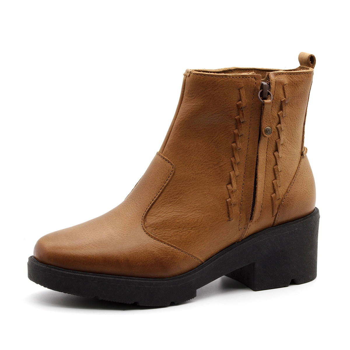 Bota Leeds com Salto em Couro Senna Tan - 4868ST