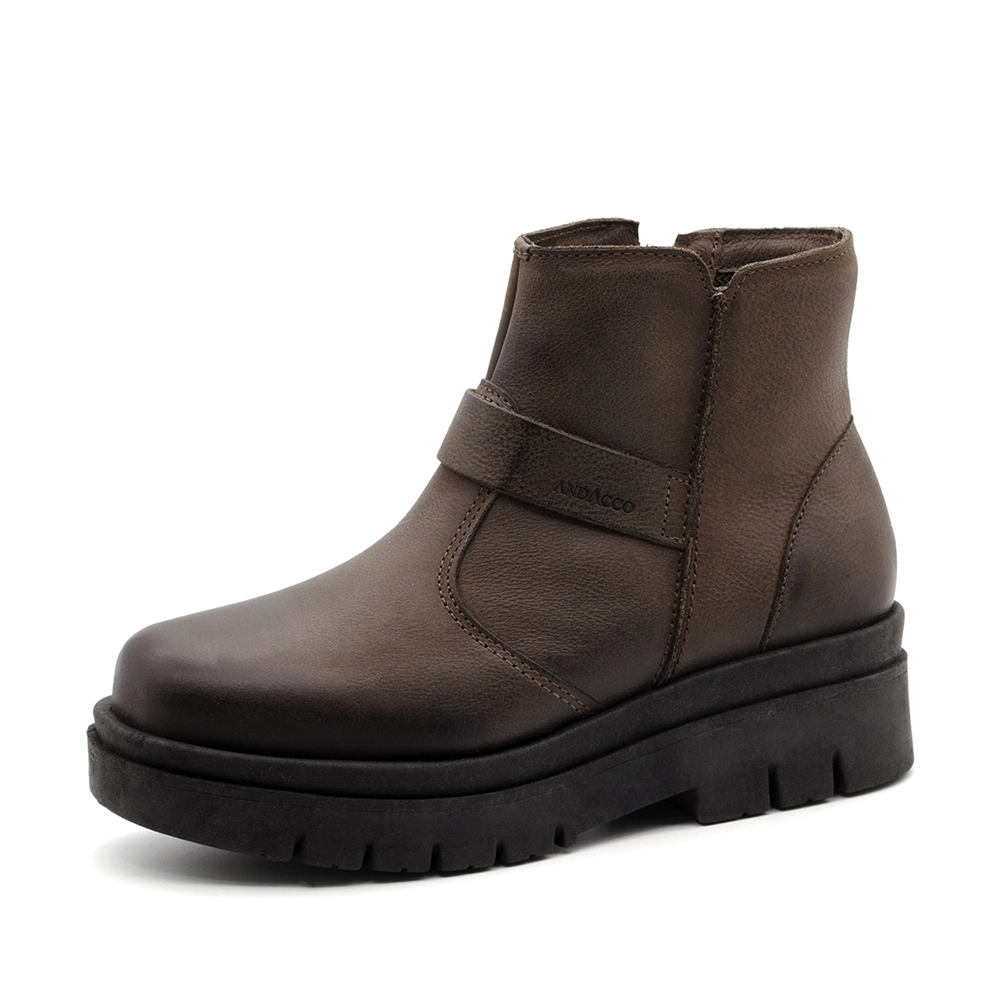 Bota Viena com Salto em Couro Senna Coffee - 4464SC