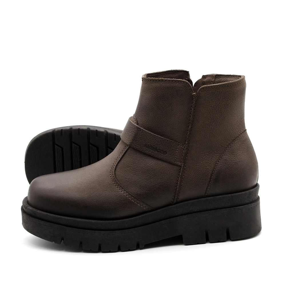 Bota Viena com Salto em Couro Senna Coffee - 4464SC
