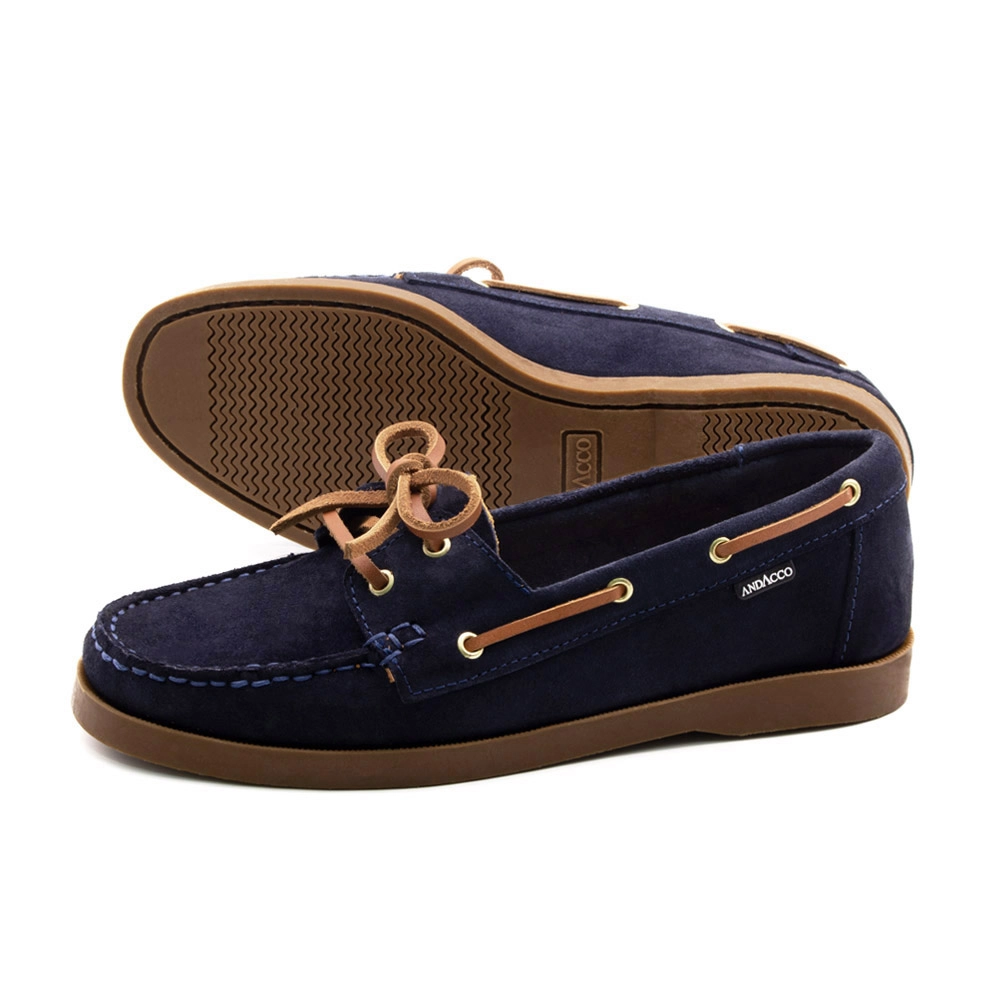 Mocassim Feminino Caribe em Couro Camurça Azul - 3950CA