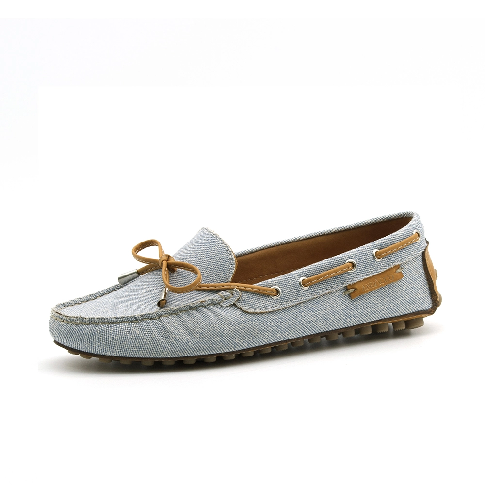 Mocassim Feminino Dot Jeans Azul Denim - 48002JD