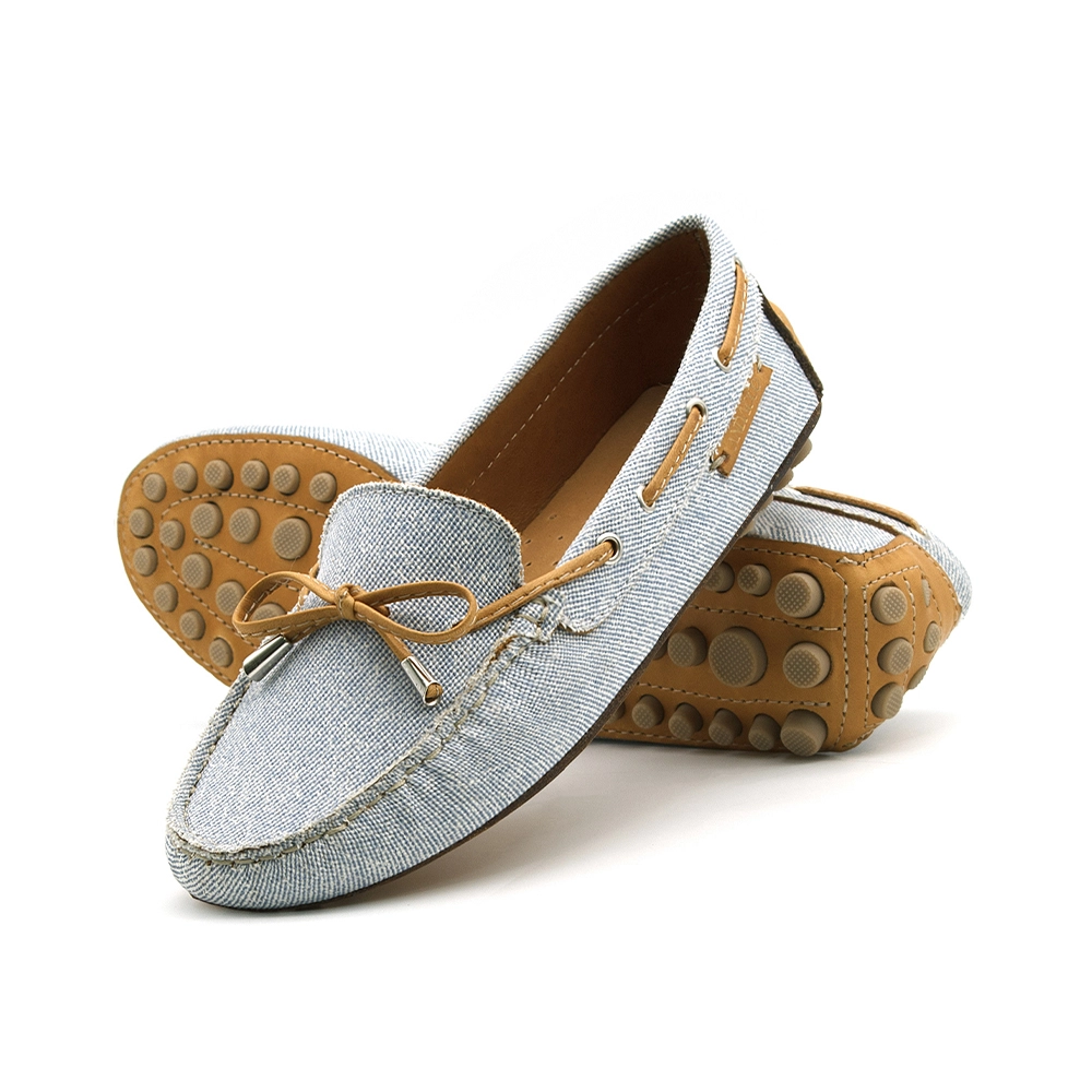 Mocassim Feminino Dot Jeans Azul Denim - 48002JD