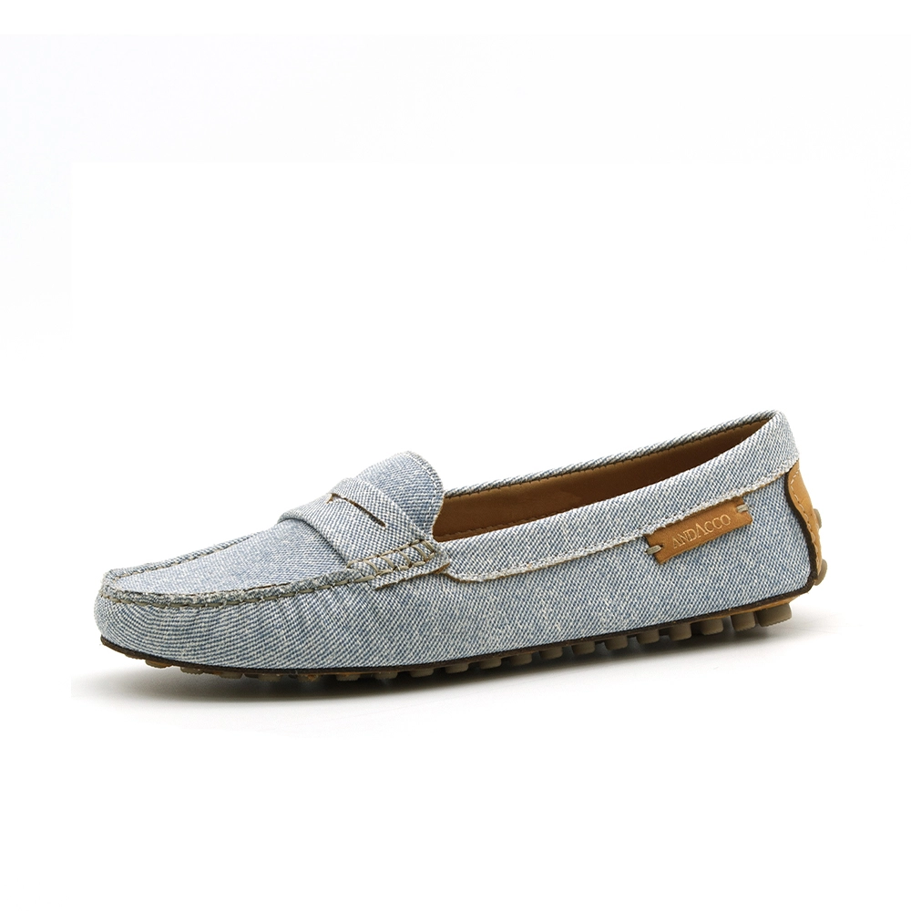 Mocassim Feminino Dot Jeans Denim - 48001JD