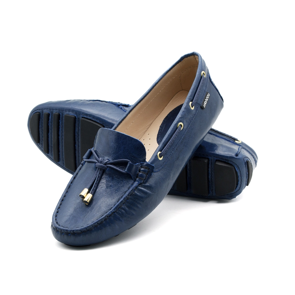 Mocassim Feminino em Couro Crush Anil - 3609CA