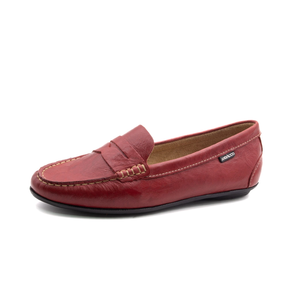 Mocassim Feminino Liv em Couro Crush Rosso - 3663CR Mocassim Feminino Liv em Couro Crush Rosso - 3663CR