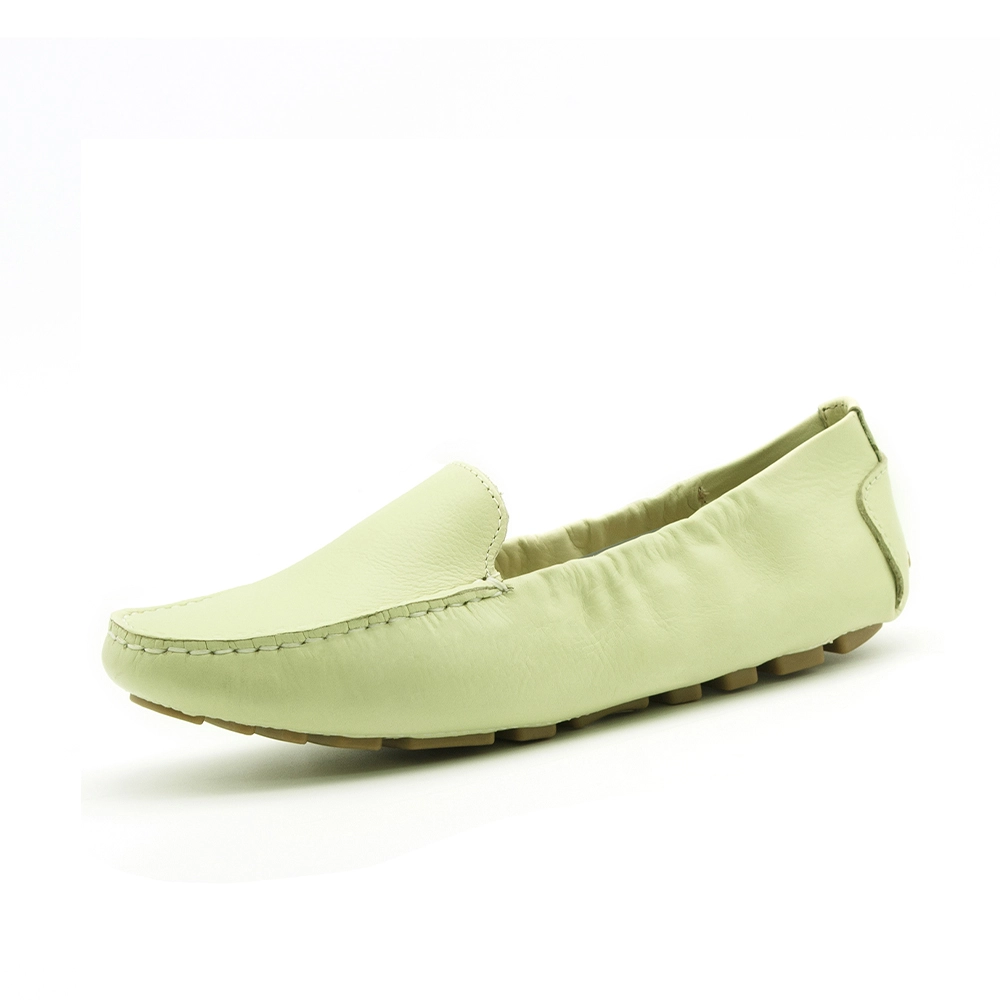 Mocassim Feminino Paris em Couro Alfa Verde Limão - 3590AC