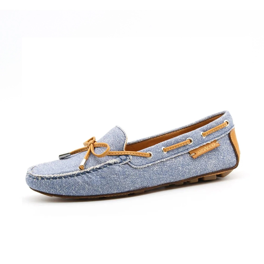 Mocassim Feminino Paris Jeans Azul - 48002JW Mocassim Feminino Paris Jeans Azul - 48002JW