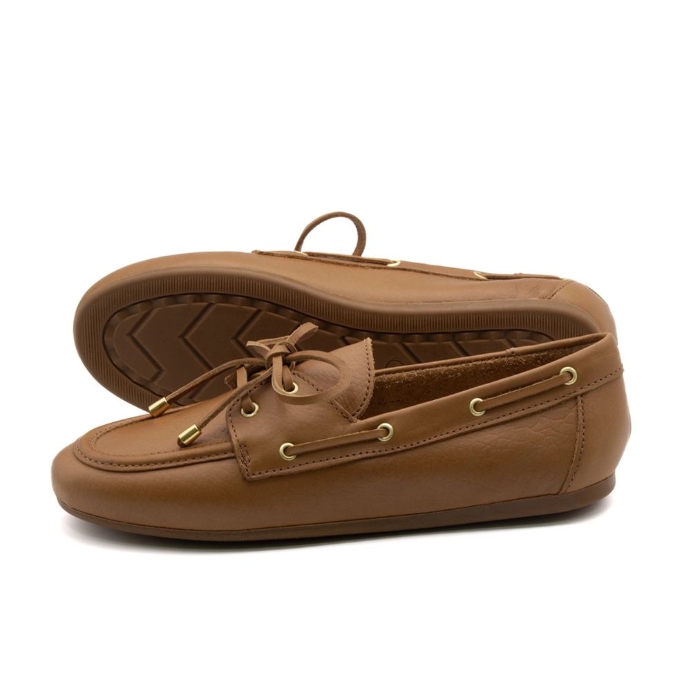 Mocassim Feminino Sider em Couro Bravvo Tan - 13433BT