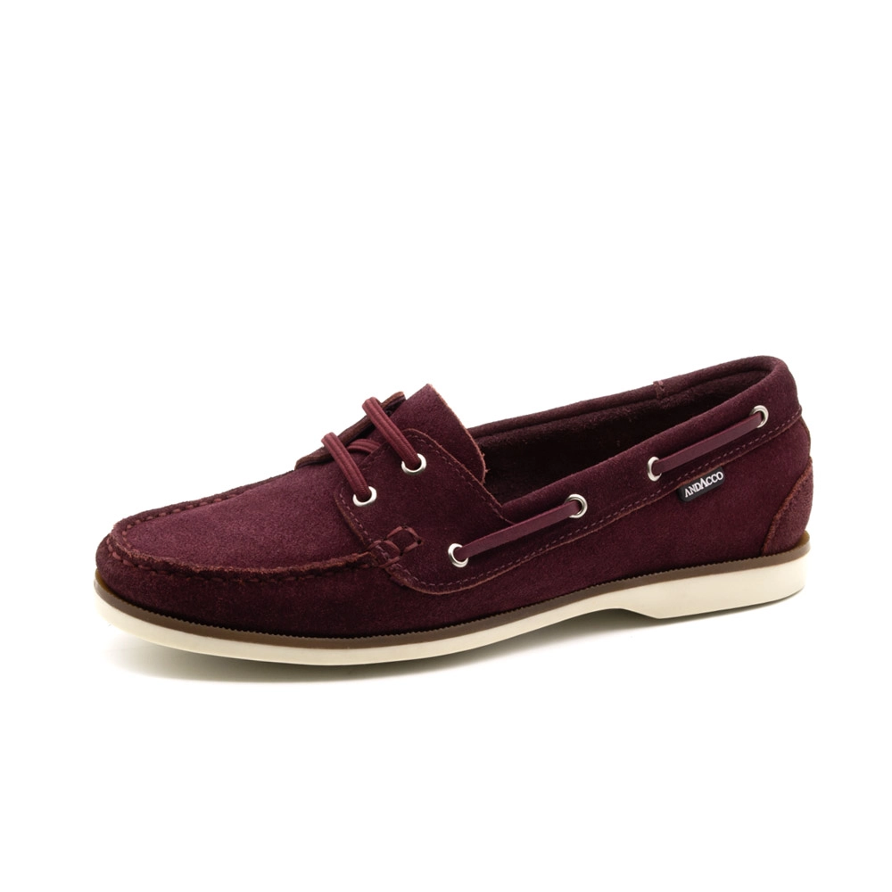 Mocassim Feminino Sider em Couro Camurça Bordo - 3640CB