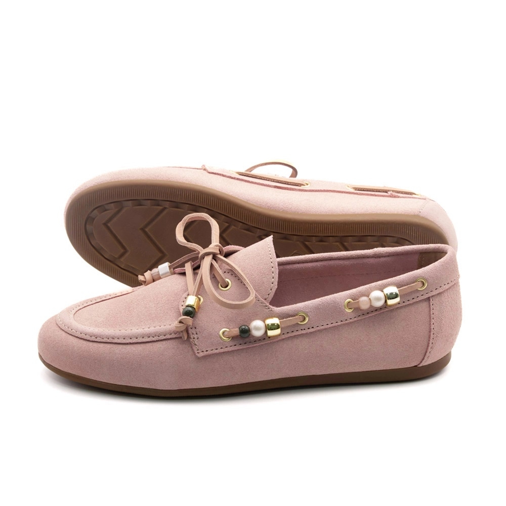 Mocassim Feminino Sider em Couro Camurça Seda - 13438CS