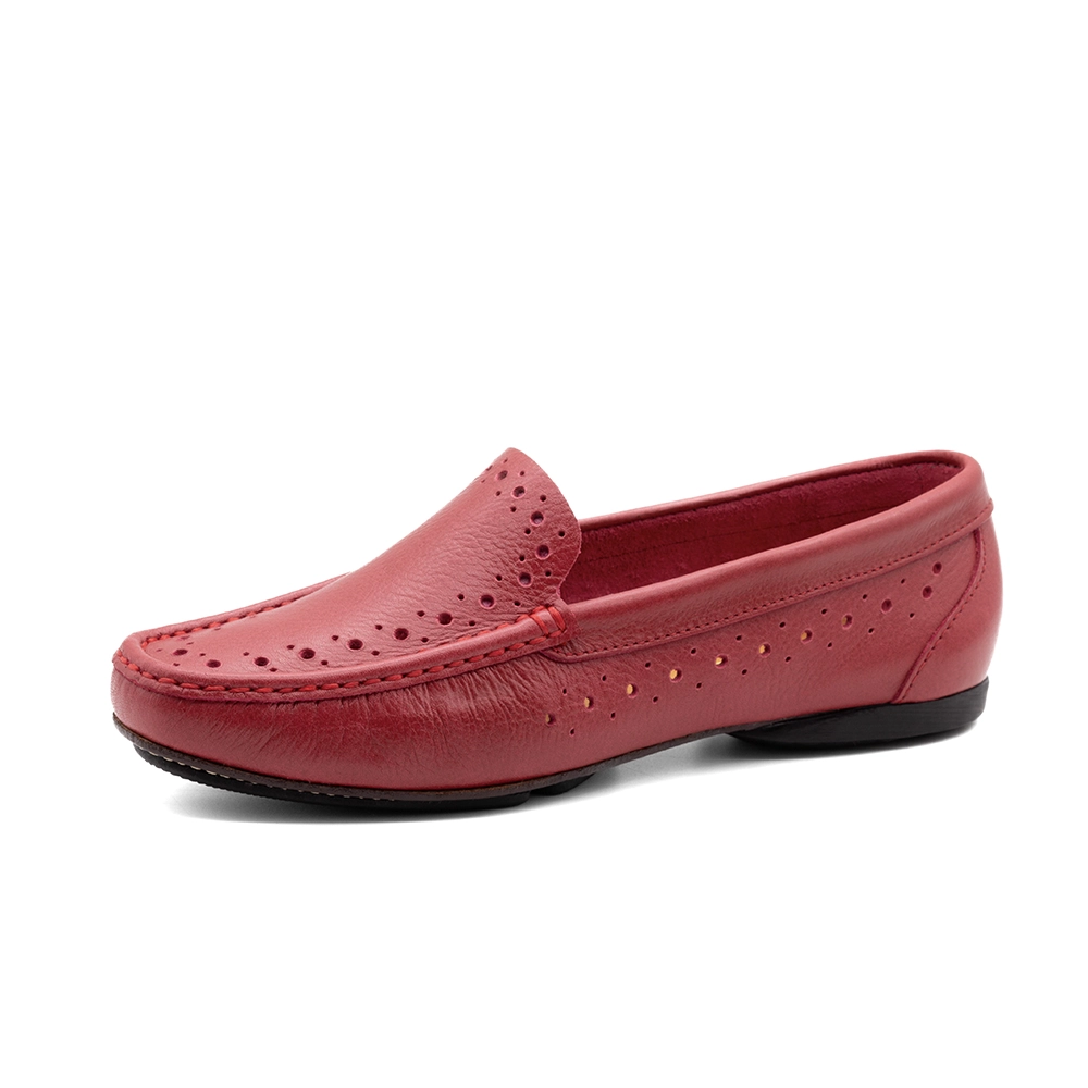 Mocassim Feminino Soleil em Couro Alfa Rubi - 45026AR