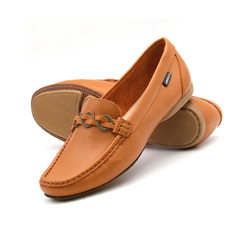 Mocassim Feminino Soleil em Couro Alfa Sunset - 45003AS