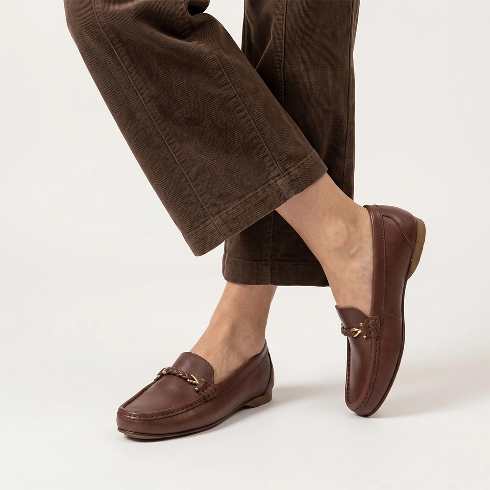 Mocassim Feminino Soleil em Couro Bravvo Mocca - 45011BM