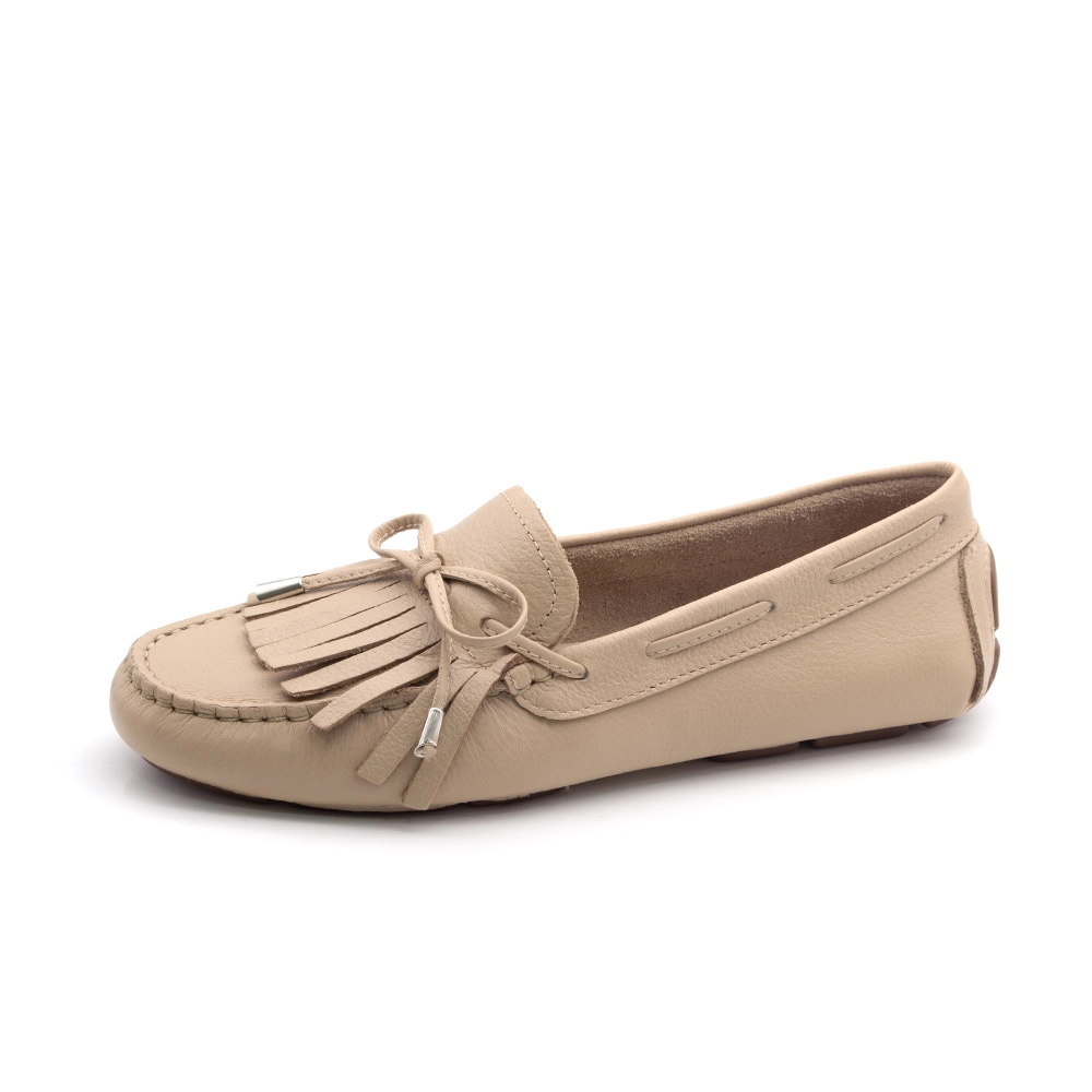 Mocassim Feminino Summer em Couro Alfa Nude - 3816AN Mocassim Feminino Summer em Couro Alfa Nude - 3816AN
