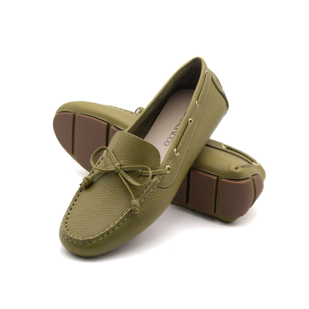 Mocassim Feminino Summer em Couro Alfa Pistache - 3811AP