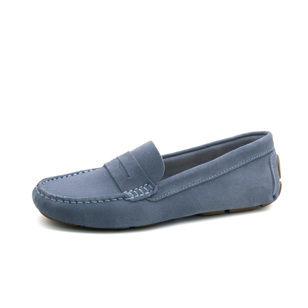 Mocassim Feminino Summer em Couro Camurça Denim - 3812CD Mocassim Feminino Summer em Couro Camurça Denim - 3812CD