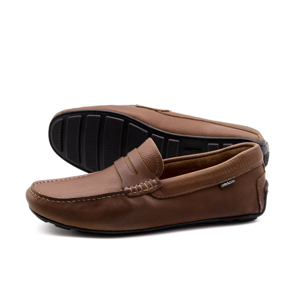 Mocassim Masculino Boss em Couro Senna Camel - 9851SC