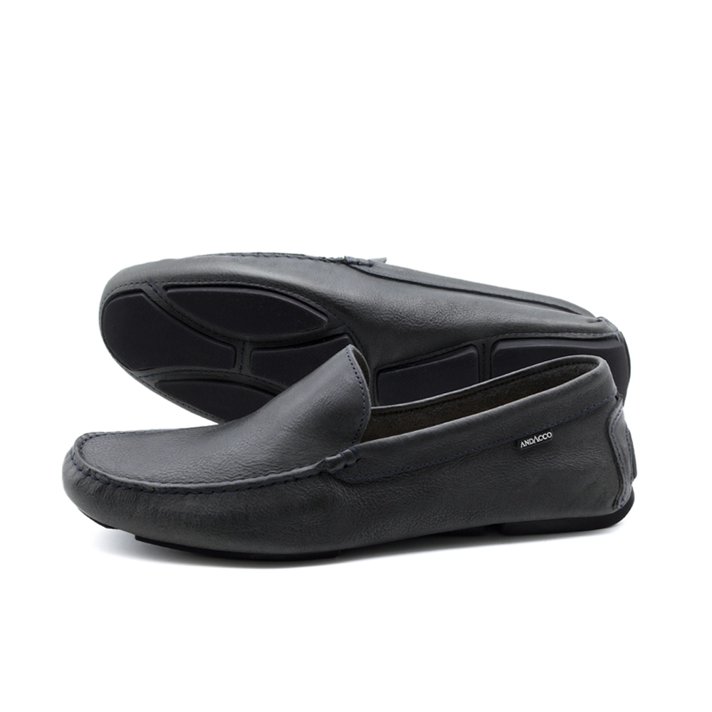Mocassim Masculino Dollar em Couro Senna  Marinho - 9838SM