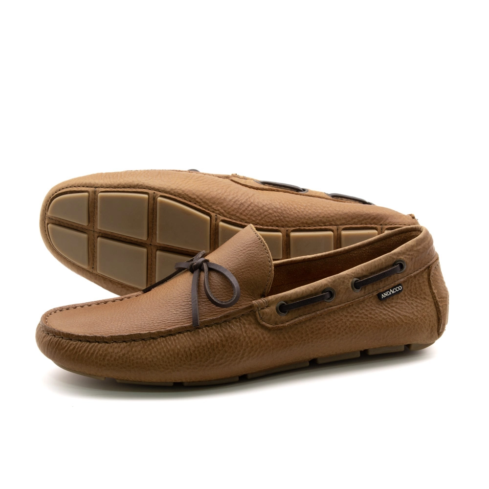 Mocassim Masculino em Couro Senna Tan - 9819ST