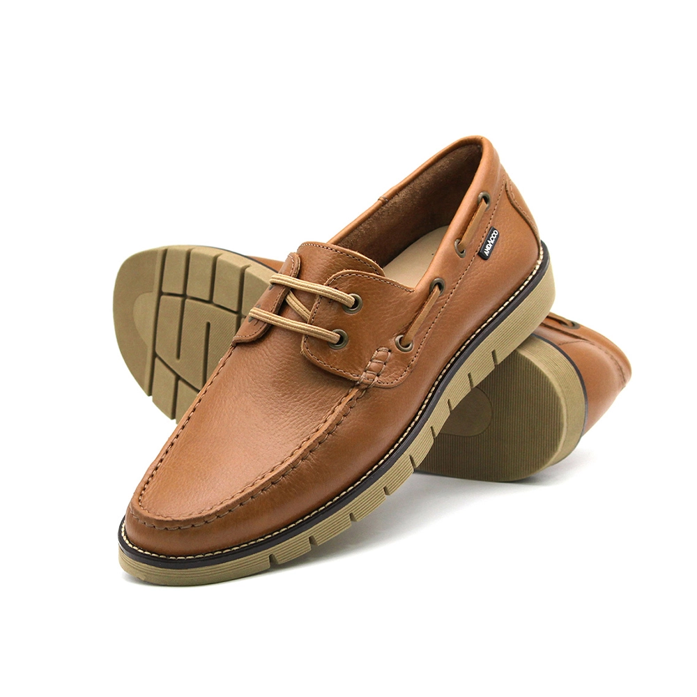 Mocassim Masculino Falcon em Couro Alfa Caramelo - 9901AC