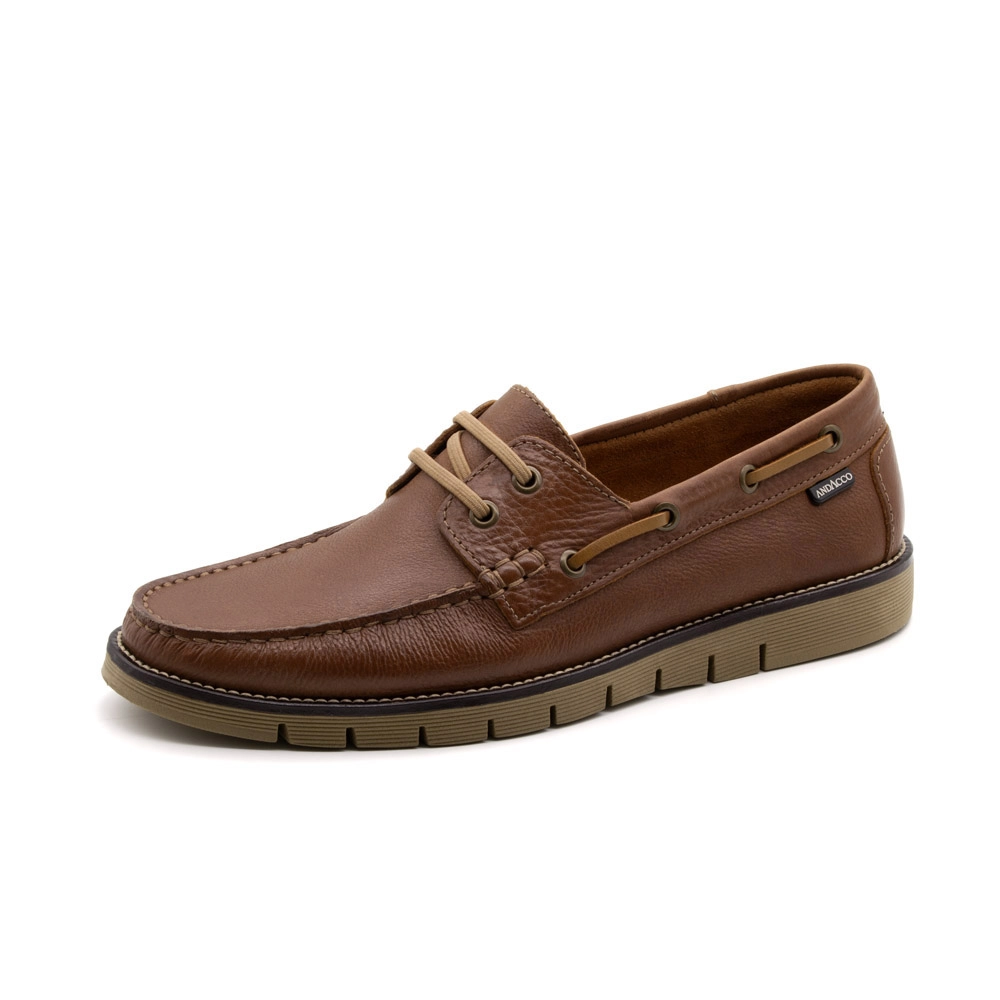Mocassim Masculino Falcon em Couro Senna Camel - 9904SC