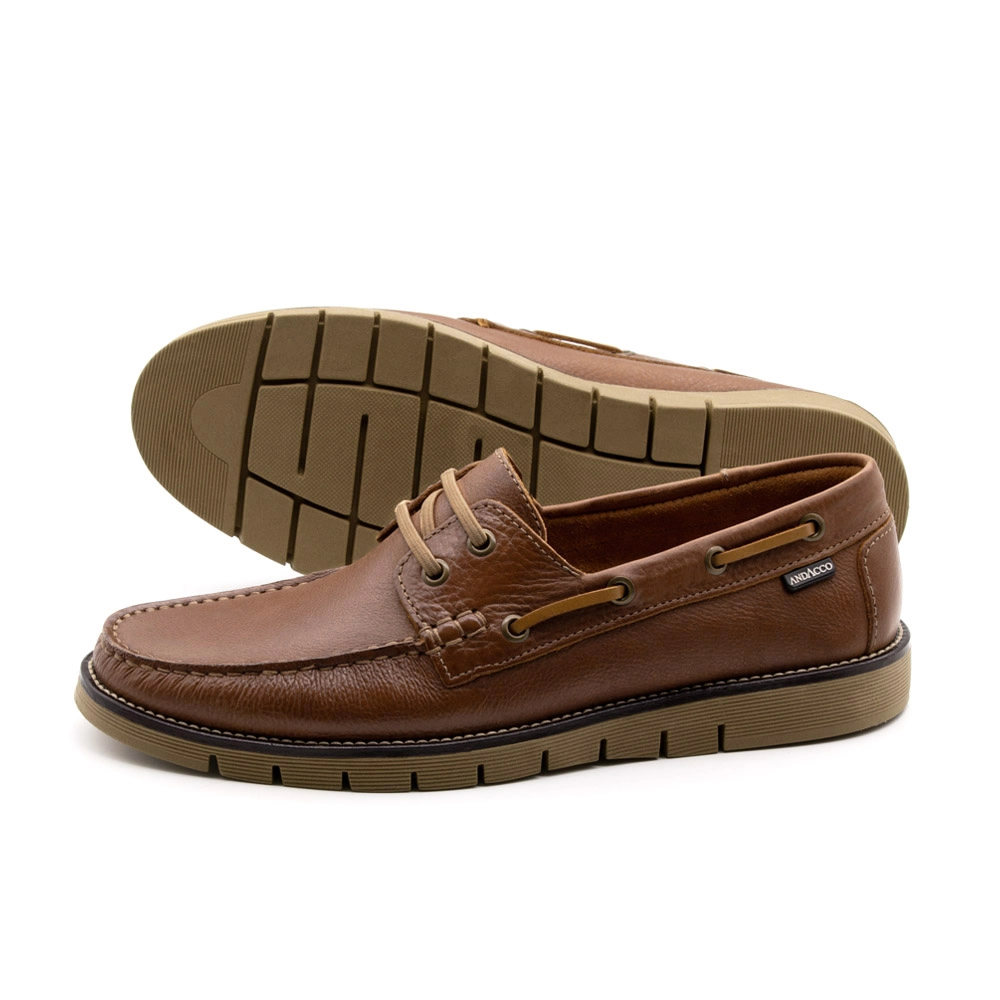 Mocassim Masculino Falcon em Couro Senna Camel - 9904SC