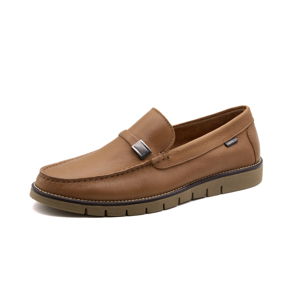 Mocassim Masculino Falcon em Couro Senna Tan - 9912ST