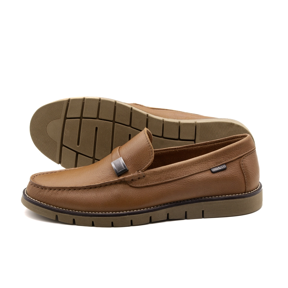 Mocassim Masculino Falcon em Couro Senna Tan - 9912ST