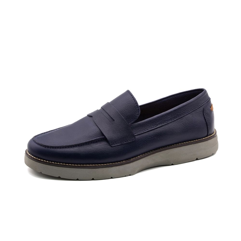 Mocassim Masculino Orion em Couro Alfa Dark Blue - 9790AD
