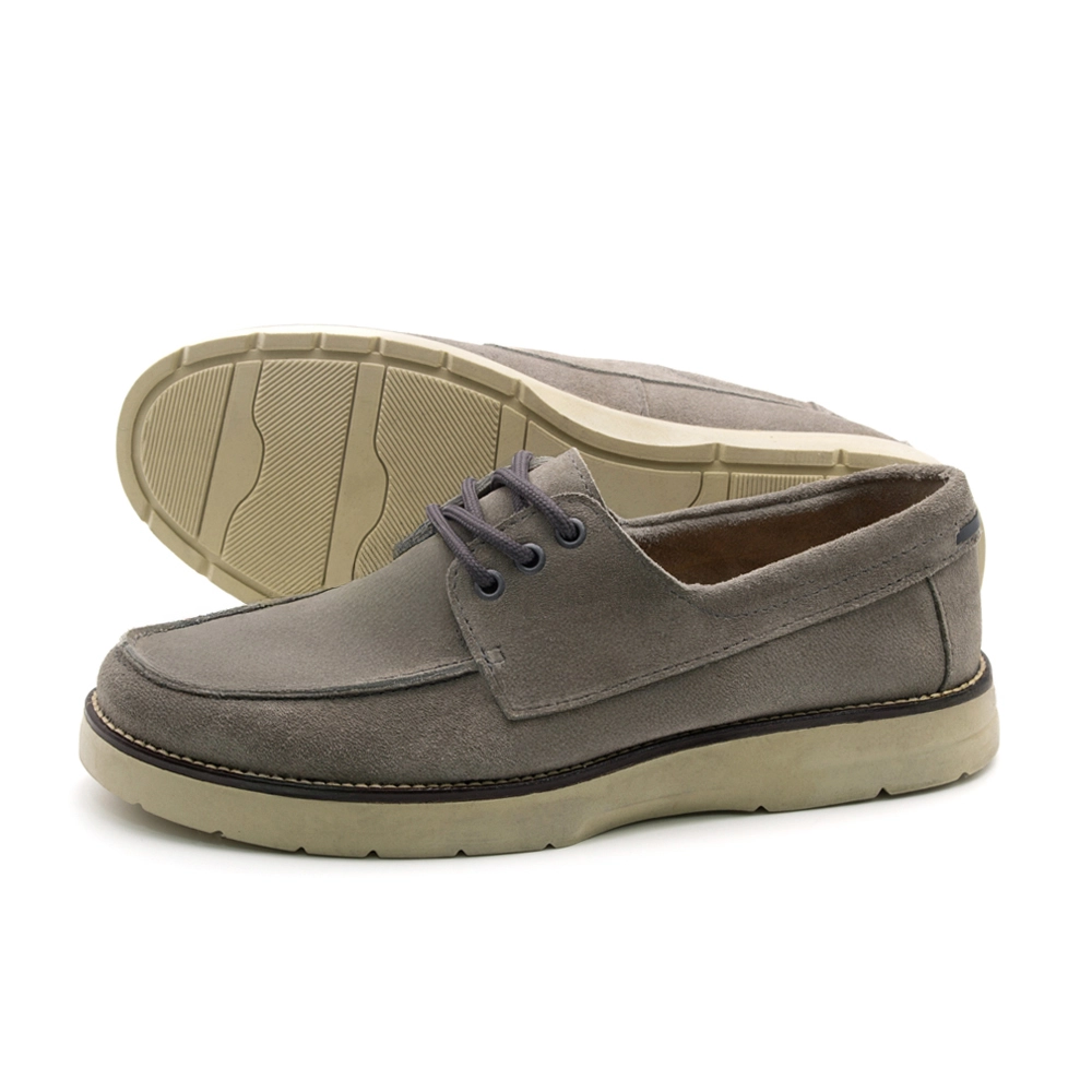 Mocassim Masculino Orion em Couro Camurça Cinza - 9793CC