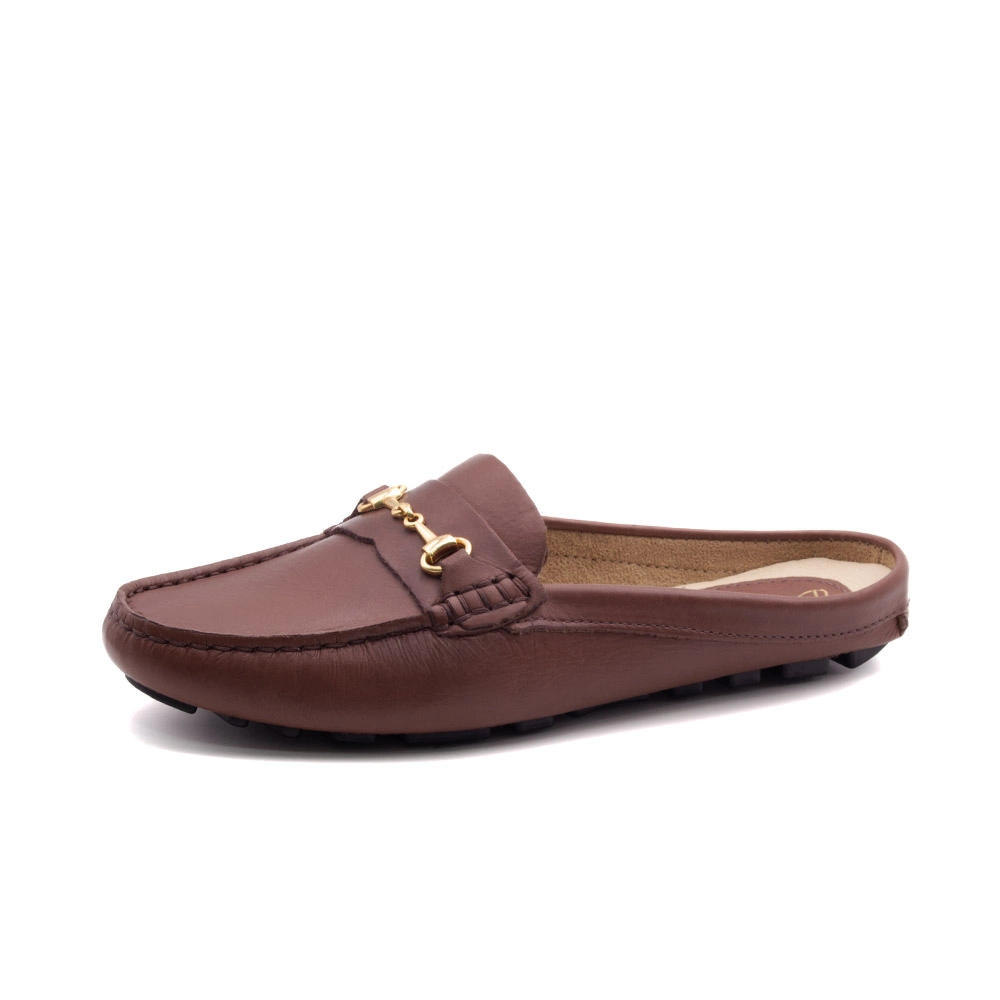 Mocassim Mule Feminino Paris em Couro Bravvo Mocca - 3467BM Mocassim Mule Feminino Paris em Couro Bravvo Mocca - 3467BM