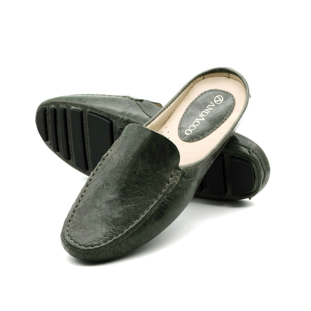 Mocassim Mule Feminino Paris em Couro Crush Iris - 3668CI