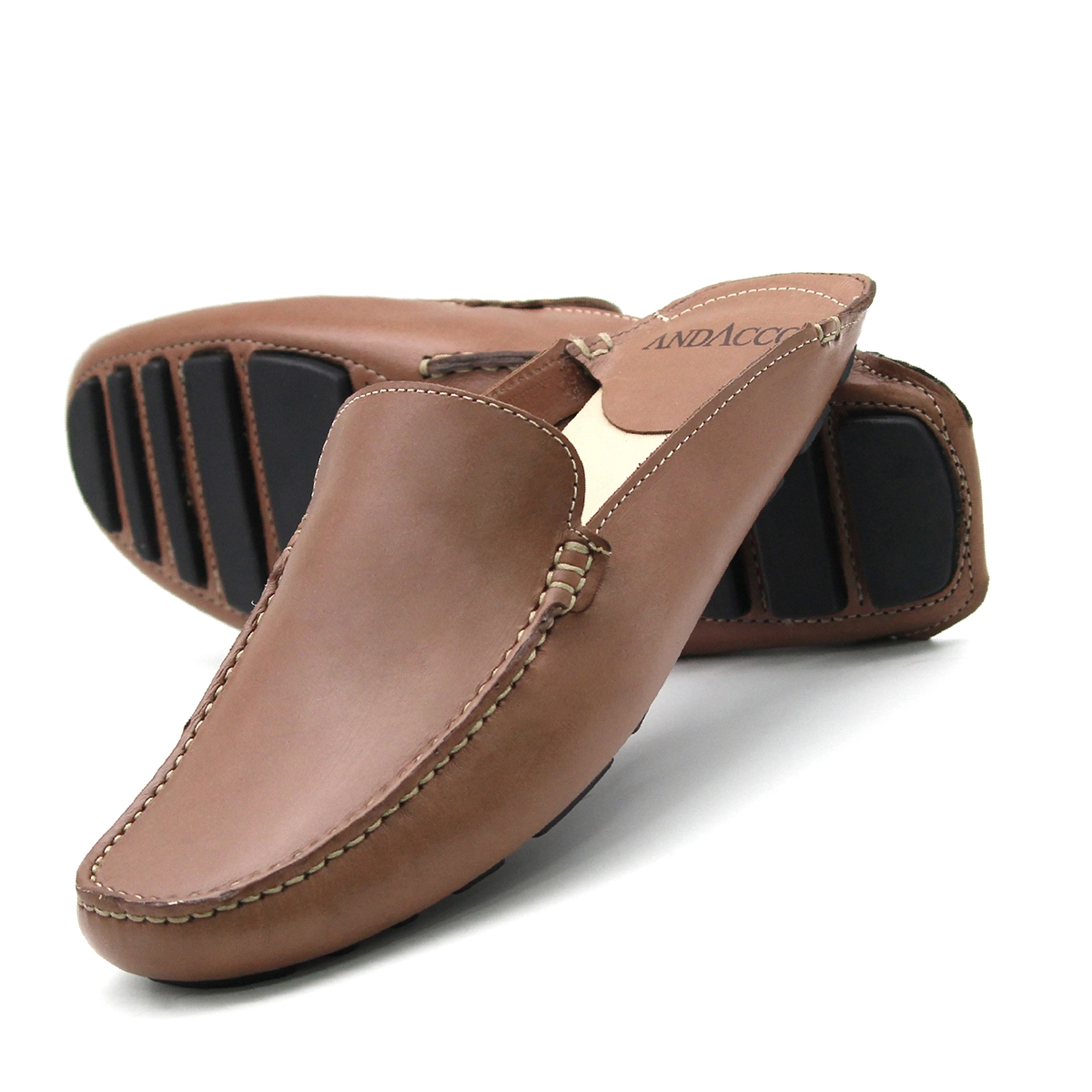 Mocassim Mule Masculino em Couro Bison Sepea - 98101BS
