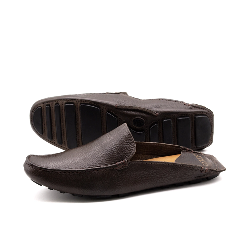 Mocassim Mule Masculino em Couro Senna Marrom - 98101SC