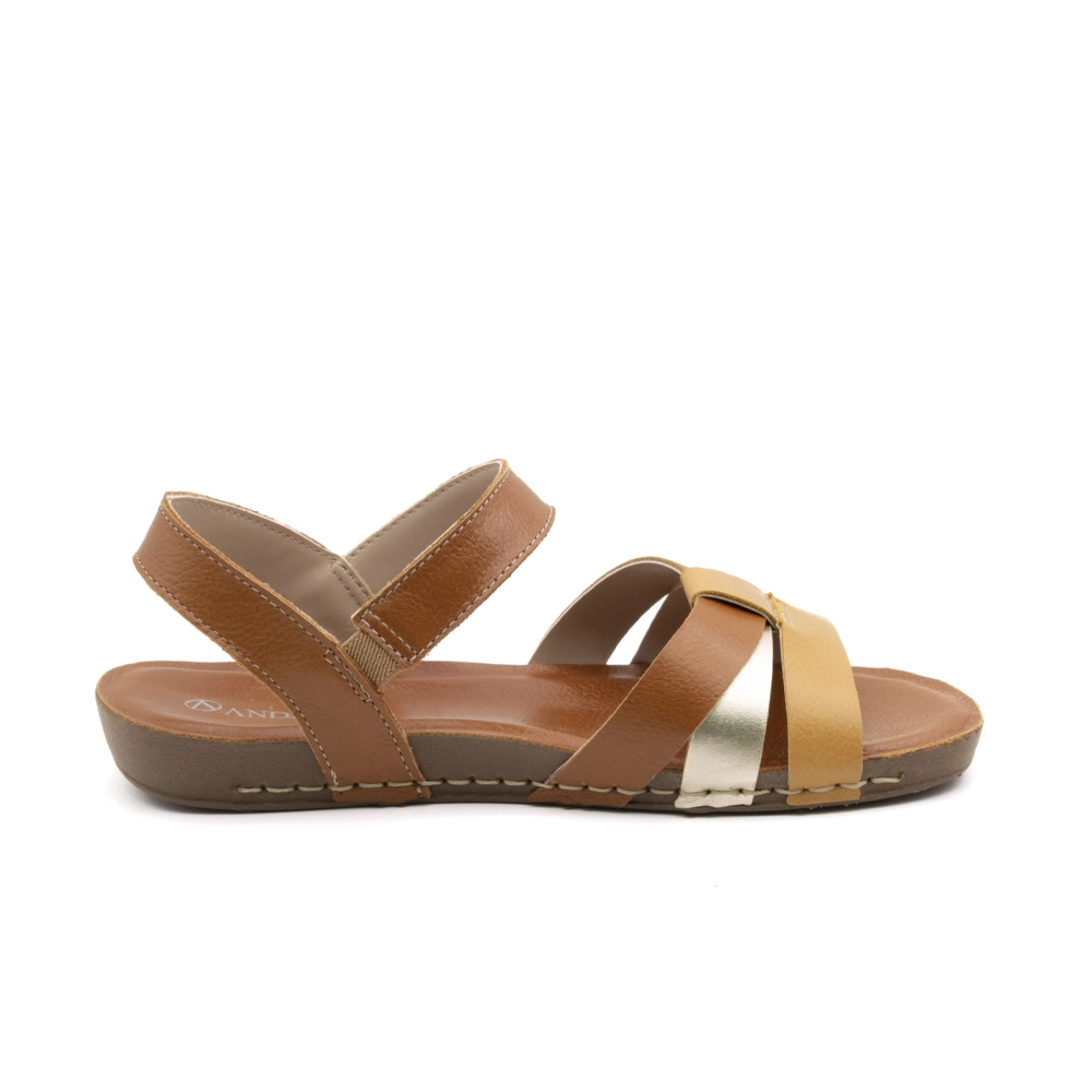 Sandália Flatform Goa em Couro Alfa Camel - 14281AC Sandália Flatform Goa em Couro Alfa Camel - 14281AC
