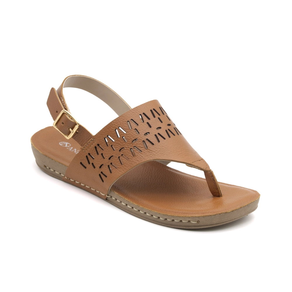 Sandália Flatform Goa em Couro Alfa Camel - 14302AC