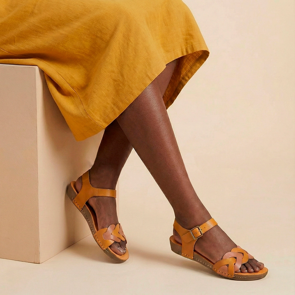 Sandália Flatform Goa em Couro Alfa Sunset - 14271AS