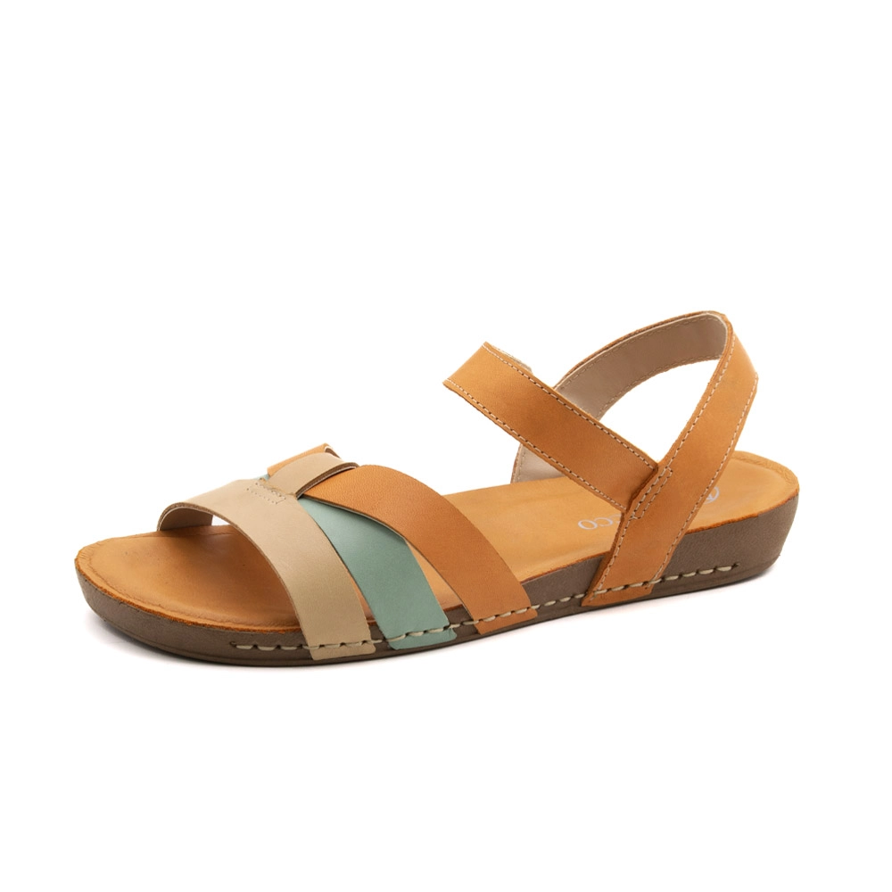 Sandália Flatform Goa em Couro Bison Atacama - 14281BA