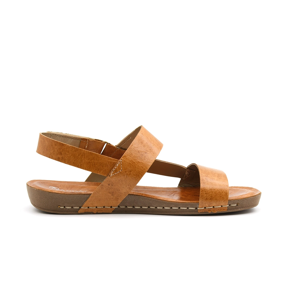 Sandália Flatform Goa em Couro Crush Caramelo - 14255CC Sandália Flatform Goa em Couro Crush Caramelo - 14255CC