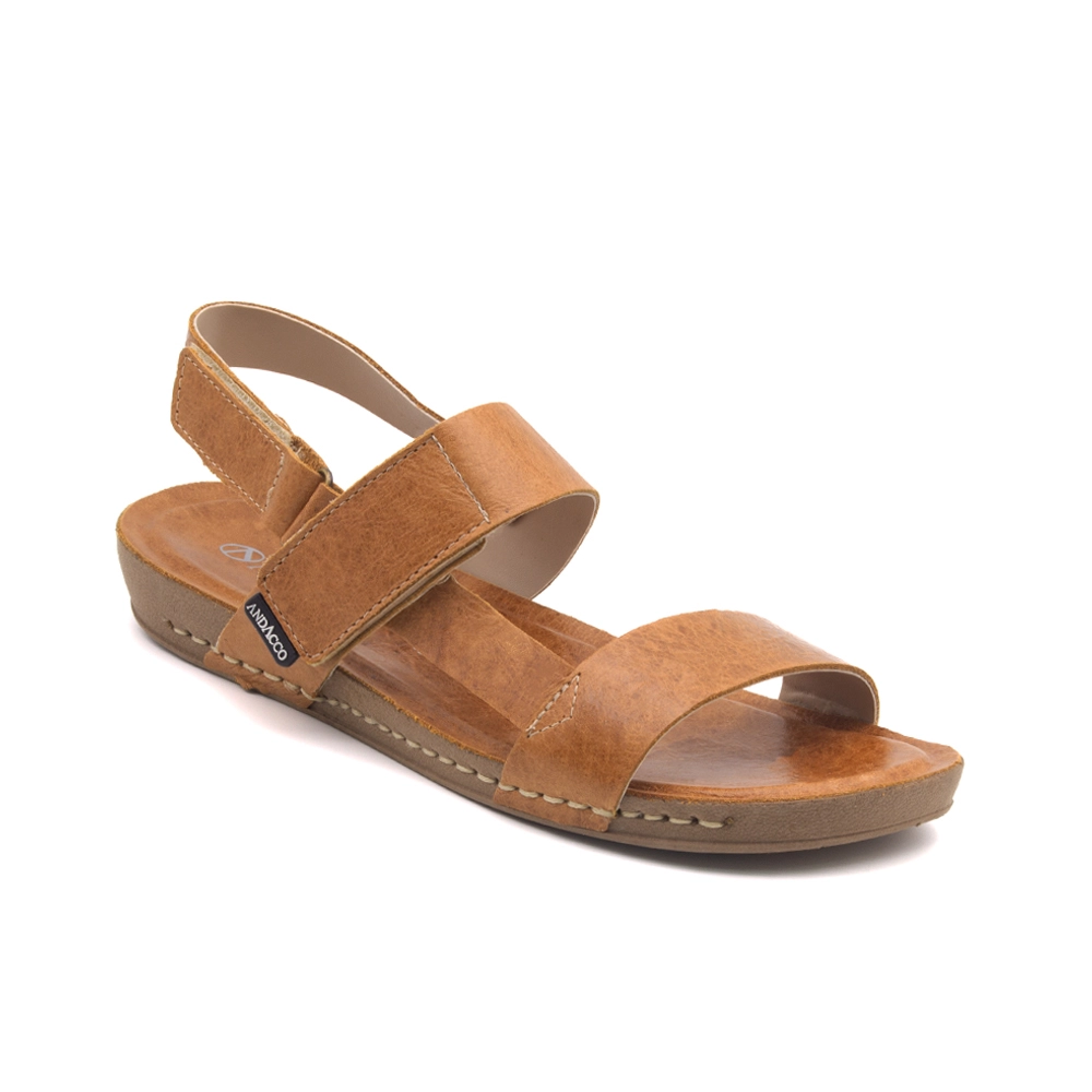 Sandália Flatform Goa em Couro Crush Caramelo - 14255CC