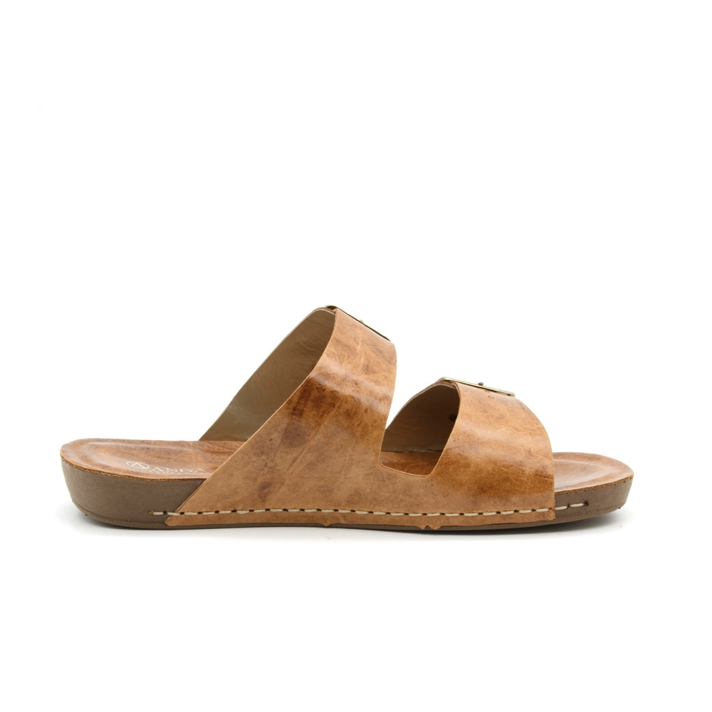 Sandália Flatform Goa em Couro Crush Caramelo - 14260CC Sandália Flatform Goa em Couro Crush Caramelo - 14260CC