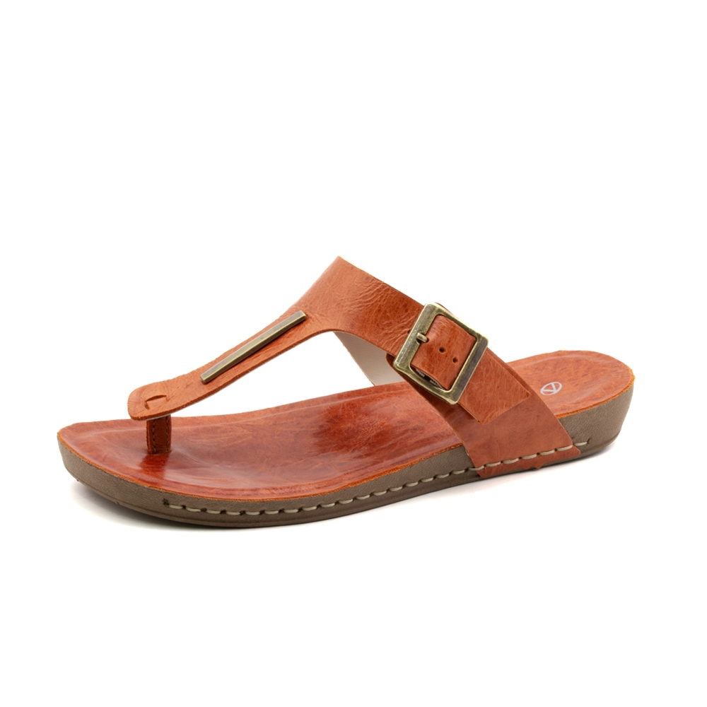 Sandália Flatform Goa em Couro Crush Laranja - 14298CL Sandália Flatform Goa em Couro Crush Laranja - 14298CL